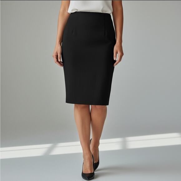 Cynthia Steffe Black Midi Skirt - Picture 1 of 5